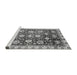 Sideview of Machine Washable Oriental Gray Traditional Rug, wshabs3115gry