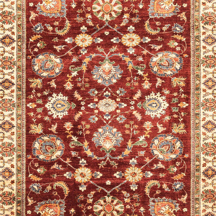 Machine Washable Abstract Red Rug, wshabs3115