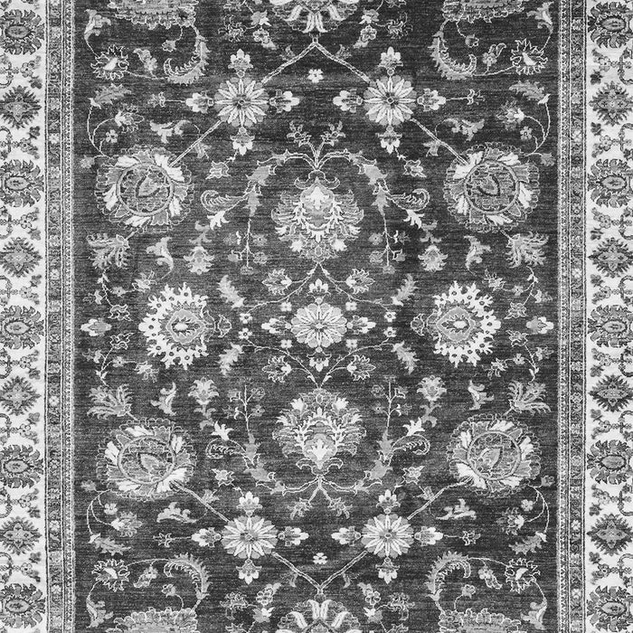 Machine Washable Oriental Gray Traditional Rug, wshabs3115gry