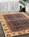 Machine Washable Abstract Red Brown Rug in a Family Room, wshabs3116