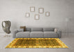 Machine Washable Abstract Yellow Modern Rug in a Living Room, wshabs3116yw