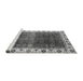 Sideview of Machine Washable Abstract Gray Modern Rug, wshabs3116gry