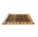 Sideview of Machine Washable Abstract Brown Modern Rug, wshabs3116brn