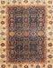 Abstract Red Brown Modern Rug, abs3116