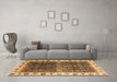 Machine Washable Abstract Brown Modern Rug in a Living Room,, wshabs3116brn