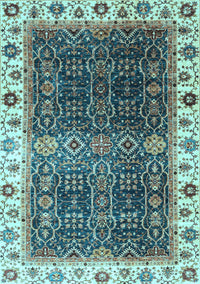 Abstract Light Blue Modern Rug, abs3116lblu