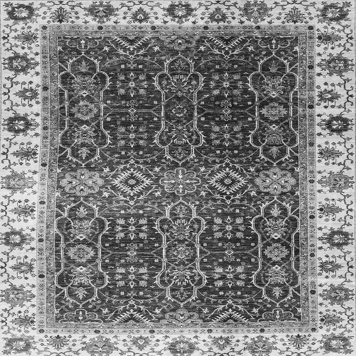 Square Abstract Gray Modern Rug, abs3116gry