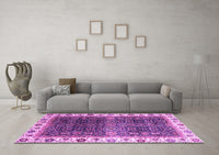 Machine Washable Abstract Purple Modern Rug, wshabs3116pur