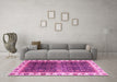 Machine Washable Abstract Pink Modern Rug in a Living Room, wshabs3116pnk