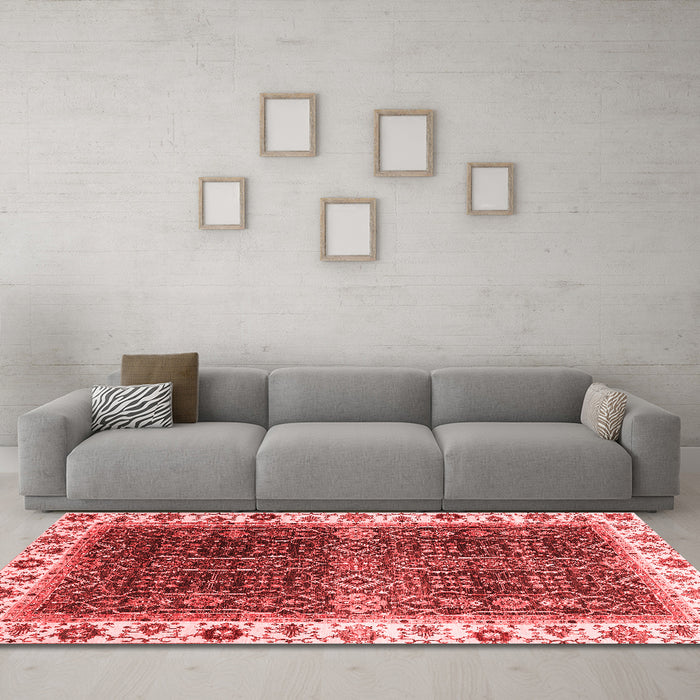 Modern Red Washable Rugs