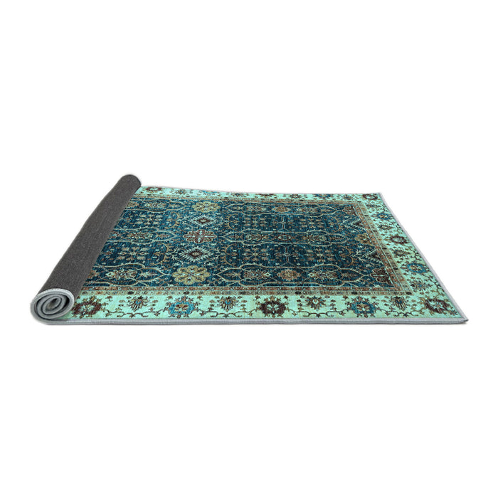 Sideview of Abstract Light Blue Modern Rug, abs3116lblu