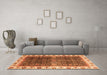 Machine Washable Abstract Orange Modern Area Rugs in a Living Room, wshabs3116org