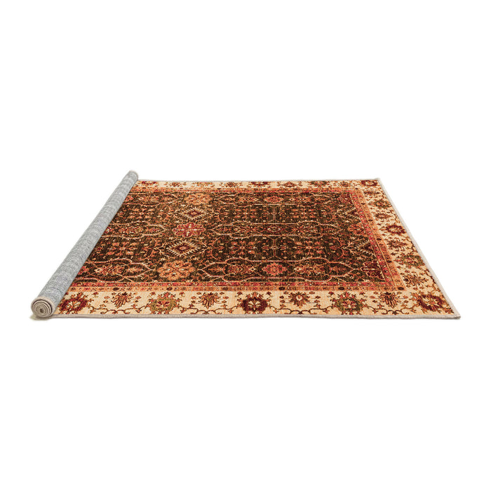 Sideview of Machine Washable Abstract Orange Modern Area Rugs, wshabs3116org