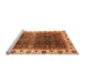 Sideview of Machine Washable Abstract Orange Modern Area Rugs, wshabs3116org