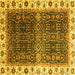 Square Abstract Yellow Modern Rug, abs3116yw