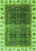 Machine Washable Abstract Green Modern Area Rugs, wshabs3116grn