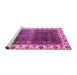 Sideview of Machine Washable Abstract Pink Modern Rug, wshabs3116pnk