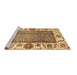 Sideview of Machine Washable Oriental Brown Traditional Rug, wshabs3117brn