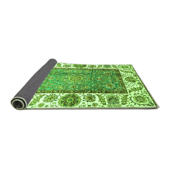 Sideview of Oriental Green Traditional Rug, abs3117grn