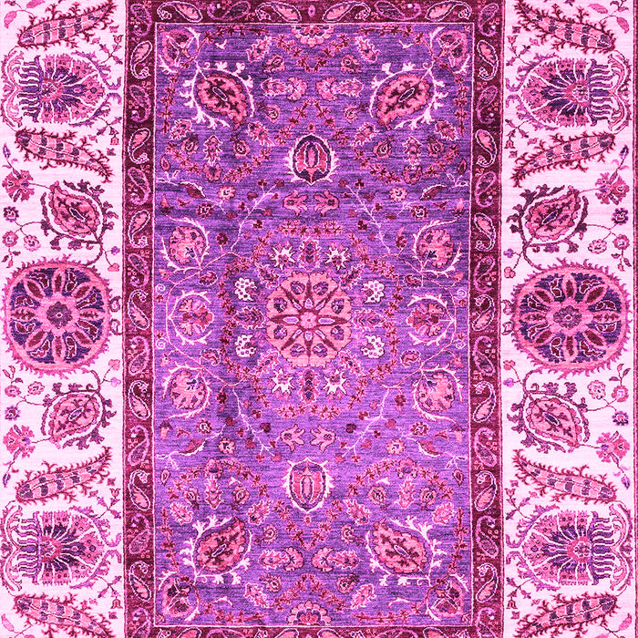 Machine Washable Oriental Pink Traditional Rug, wshabs3117pnk