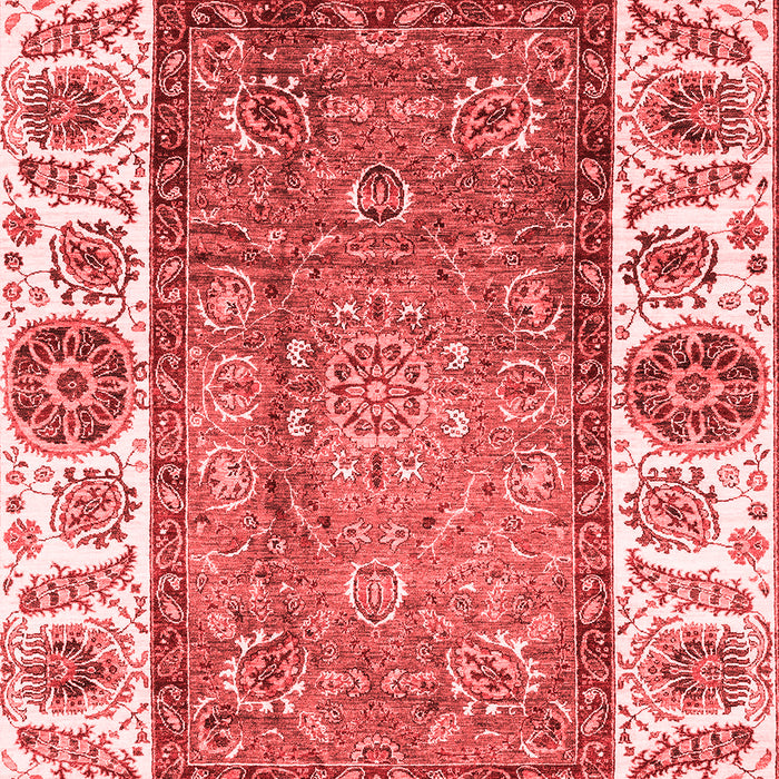 Machine Washable Oriental Red Traditional Rug, wshabs3117red