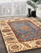 Abstract Sienna Brown Oriental Rug in Family Room, abs3117