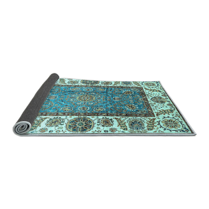 Sideview of Oriental Light Blue Traditional Rug, abs3117lblu