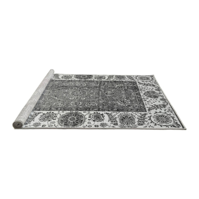 Sideview of Machine Washable Oriental Gray Traditional Rug, wshabs3117gry