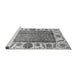 Sideview of Machine Washable Oriental Gray Traditional Rug, wshabs3117gry