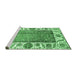 Sideview of Machine Washable Oriental Emerald Green Traditional Area Rugs, wshabs3117emgrn