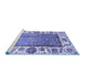 Sideview of Machine Washable Oriental Blue Traditional Rug, wshabs3117blu