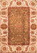 Machine Washable Oriental Orange Traditional Area Rugs, wshabs3117org