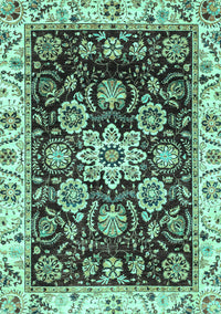 Abstract Turquoise Modern Rug, abs3118turq