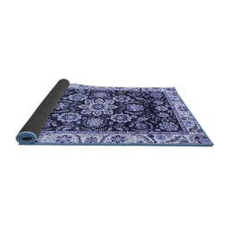 Sideview of Abstract Blue Modern Rug, abs3118blu