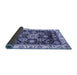 Sideview of Abstract Blue Modern Rug, abs3118blu