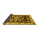 Sideview of Abstract Yellow Modern Rug, abs3118yw