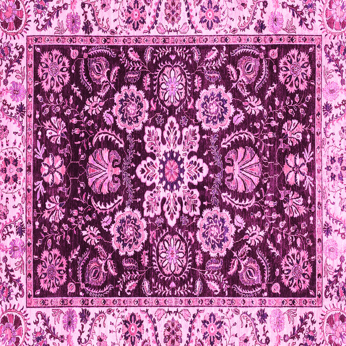 Square Abstract Pink Modern Rug, abs3118pnk
