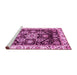 Sideview of Machine Washable Abstract Pink Modern Rug, wshabs3118pnk