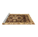 Sideview of Machine Washable Abstract Brown Modern Rug, wshabs3118brn