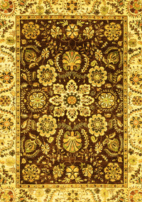 Abstract Yellow Modern Rug, abs3118yw