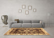 Machine Washable Abstract Brown Modern Rug in a Living Room,, wshabs3118brn