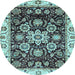 Round Machine Washable Abstract Light Blue Modern Rug, wshabs3118lblu