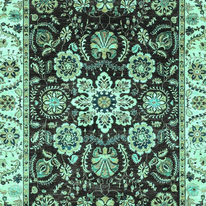 Machine Washable Abstract Turquoise Modern Area Rugs, wshabs3118turq