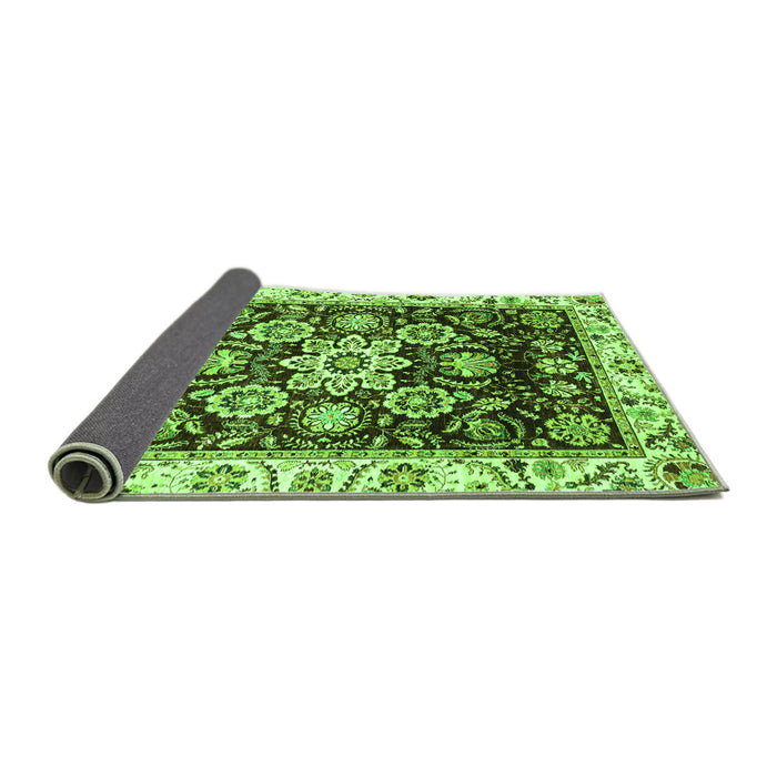 Sideview of Abstract Green Modern Rug, abs3118grn