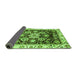 Sideview of Abstract Green Modern Rug, abs3118grn