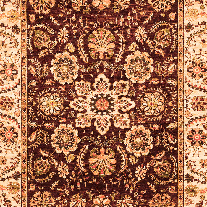 Machine Washable Abstract Orange Modern Area Rugs, wshabs3118org