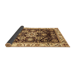 Sideview of Abstract Brown Modern Rug, abs3118brn