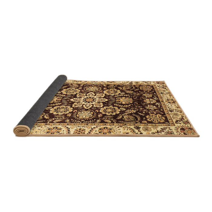 Sideview of Abstract Brown Modern Rug, abs3118brn