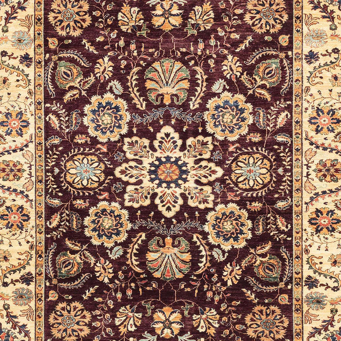 Machine Washable Abstract Vermilion Red Rug, wshabs3118