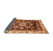 Sideview of Abstract Orange Modern Rug, abs3118org